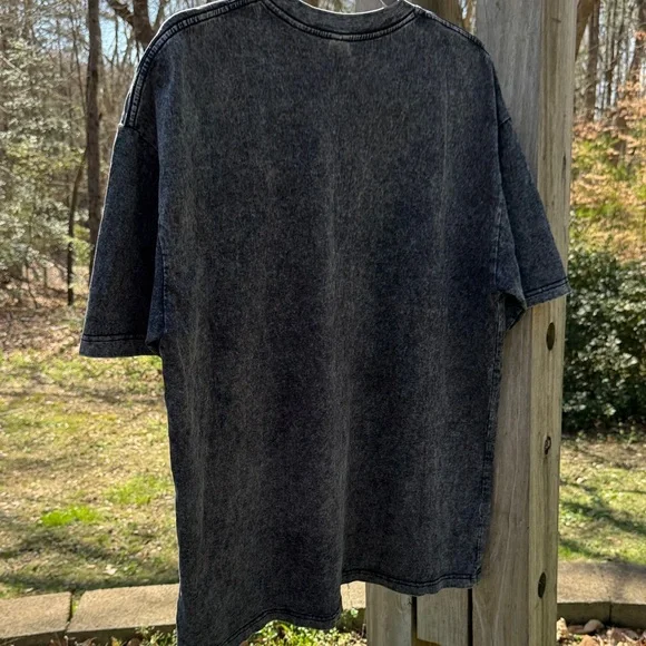 Graphic Short Sleeve Tee - Black with Pink Print - Picture 7 of 7